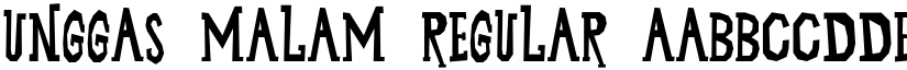 Unggas Malam Regular font