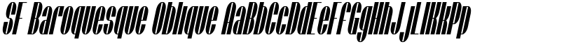 SF Baroquesque Oblique font