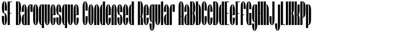 SF Baroquesque Condensed Regular font
