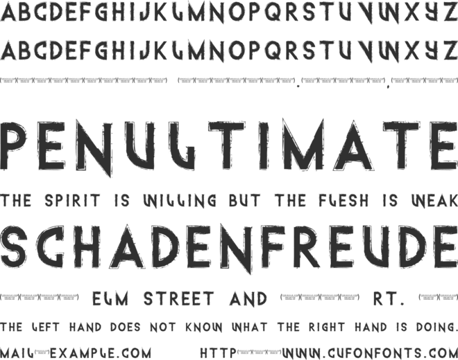 Into the Gator Pit font preview
