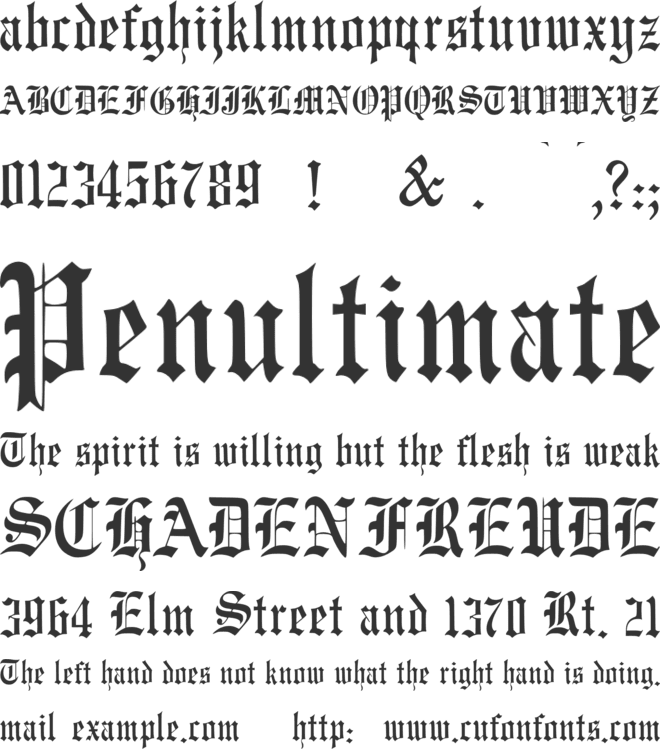 JMH Wulfila New font preview