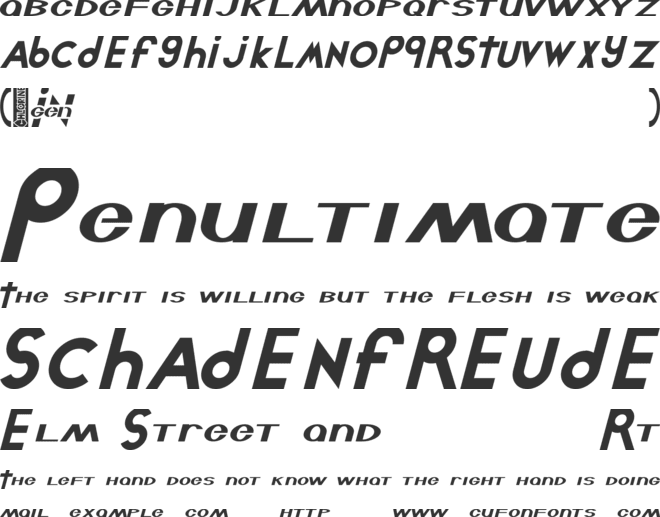 Chlorinut font preview