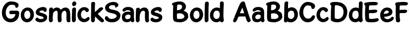 GosmickSans Bold font