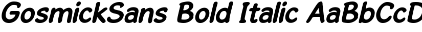 GosmickSans Bold Italic font
