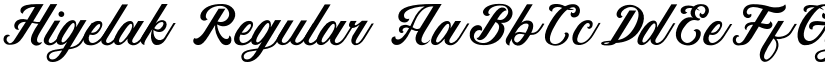 Higelak Regular font