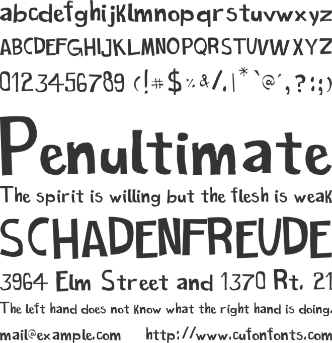 Cartoon Toy font preview