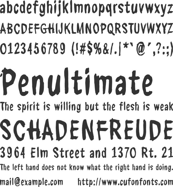 Kasuaari kirjastossa font preview