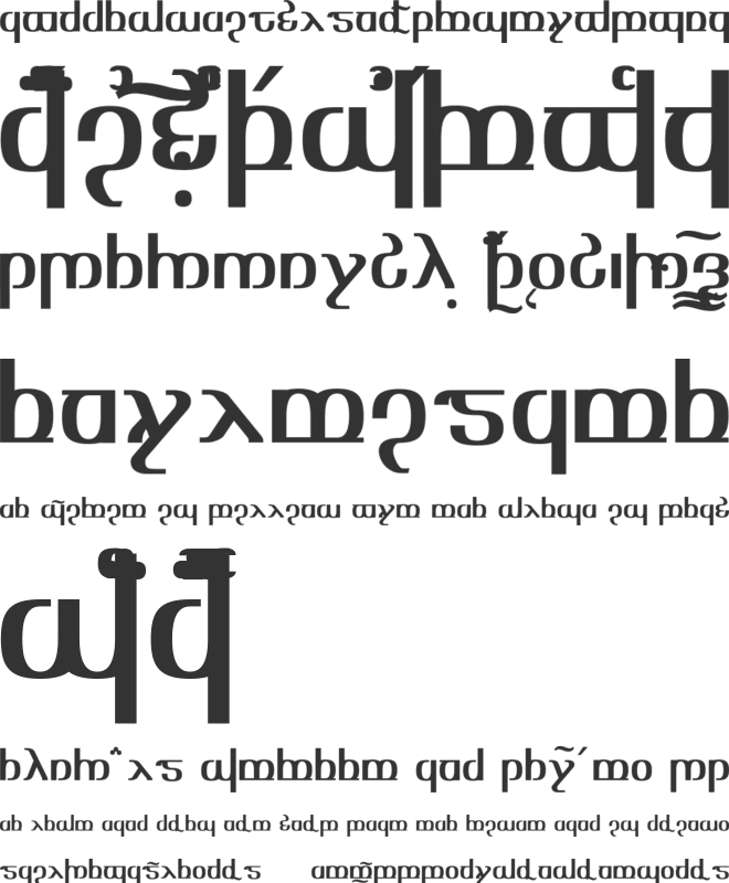 TengwarOptimeDiagon font preview