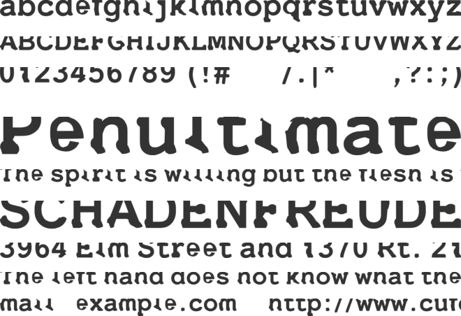 Uneek font preview