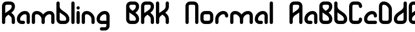 Rambling BRK Normal font