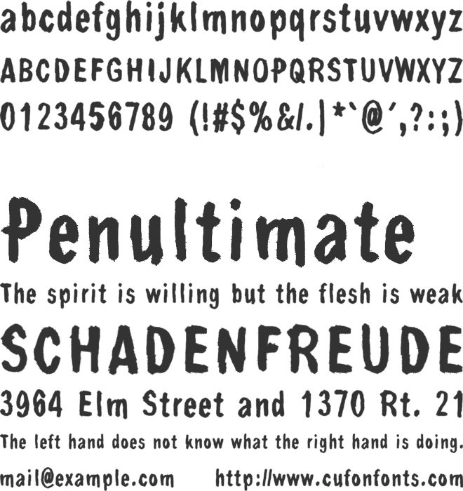 Sinikajo font preview