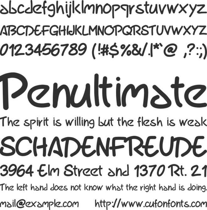 PWMarker font preview