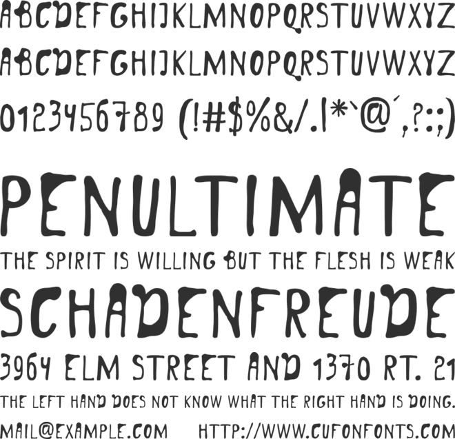 London One font preview