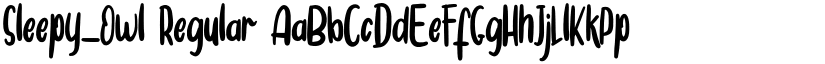 Sleepy_Owl Regular font