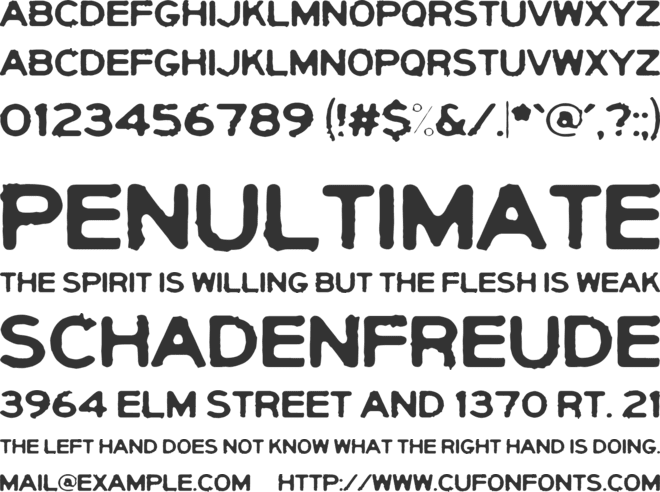 Yericho Punx font preview