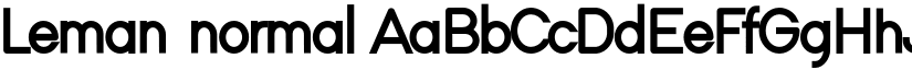 Leman normal font