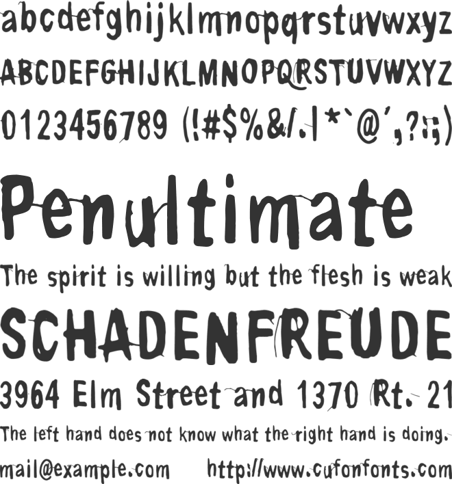 Contrite in spirit font preview