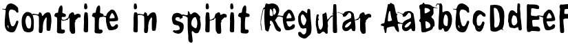 Contrite in spirit Regular font