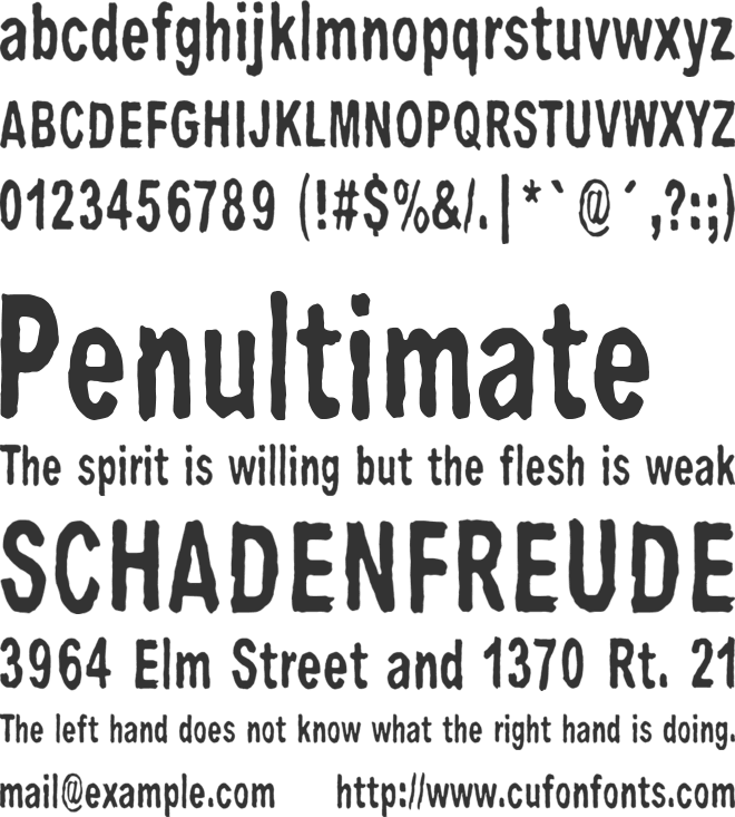 Big Bubu font preview