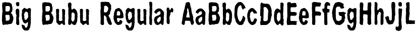 Big Bubu Regular font