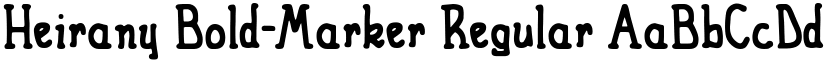 Heirany Bold-Marker Regular font