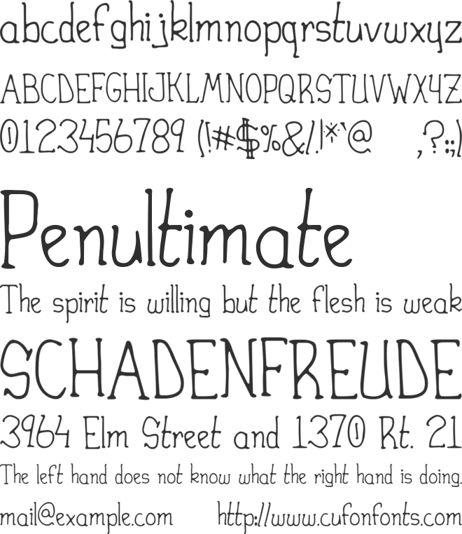 Heirany -Marker font preview