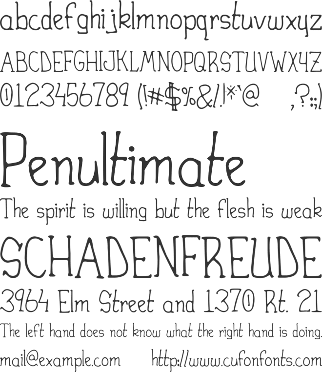 Heirany -Marker font preview