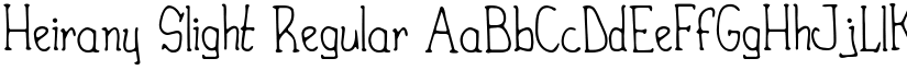 Heirany Slight Regular font