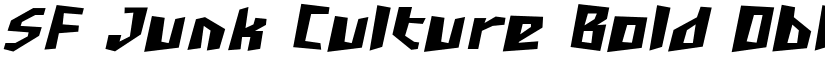 SF Junk Culture Bold Oblique font