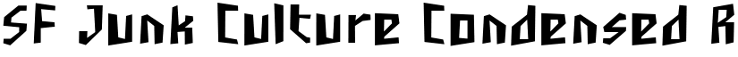 SF Junk Culture Condensed Regular font