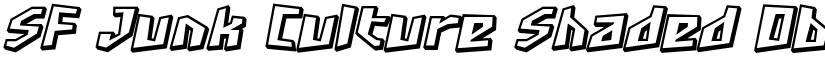 SF Junk Culture Shaded Oblique font