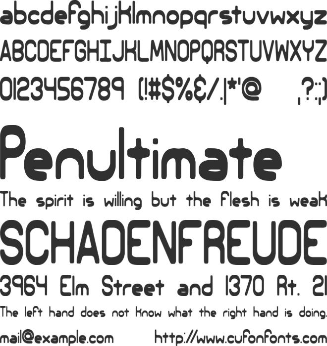Elsewhere 2 BRK font preview
