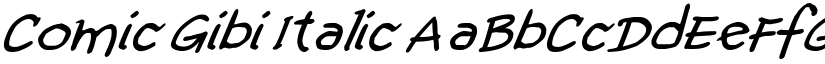 Comic Gibi Italic font