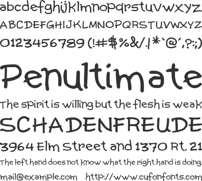 Comic Gibi font preview