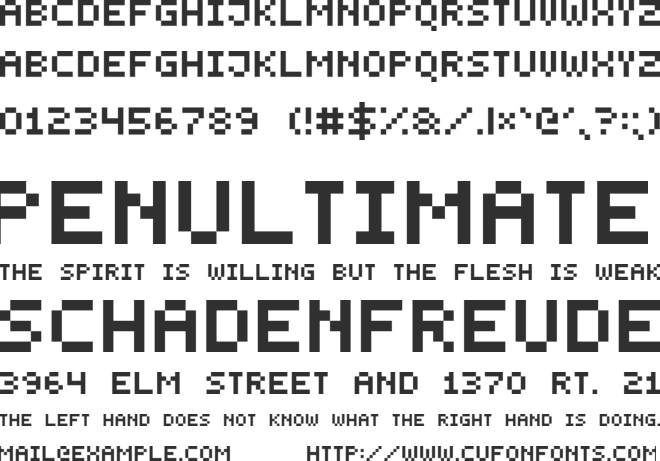 Smallest Pixel-7 font preview