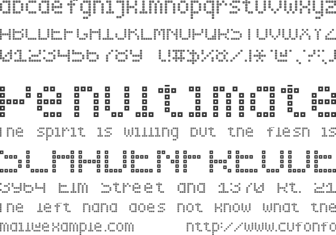 Brick LED-7 font preview