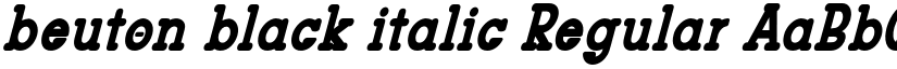 beuton black italic Regular font