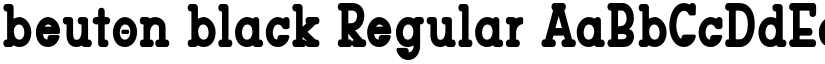 beuton black Regular font