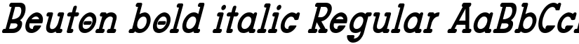 Beuton bold italic Regular font