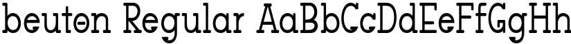 beuton Regular font