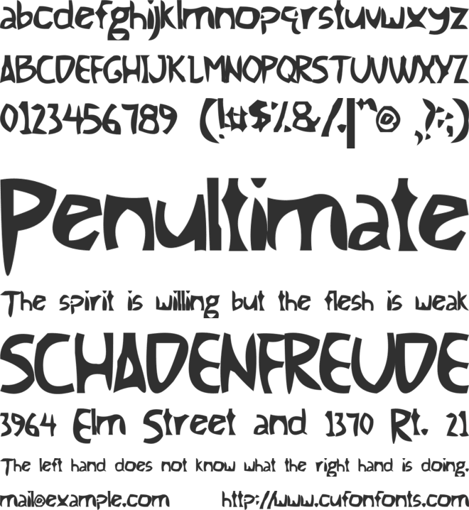 TheMoment font preview