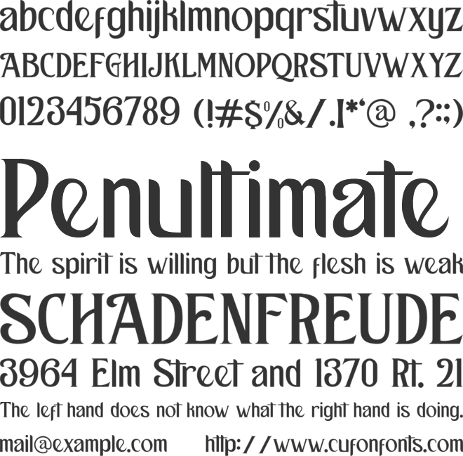 KASTEL VOIRE font preview