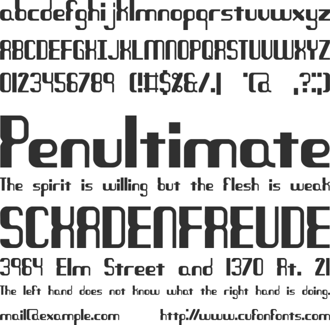 Quandary (BRK) font preview