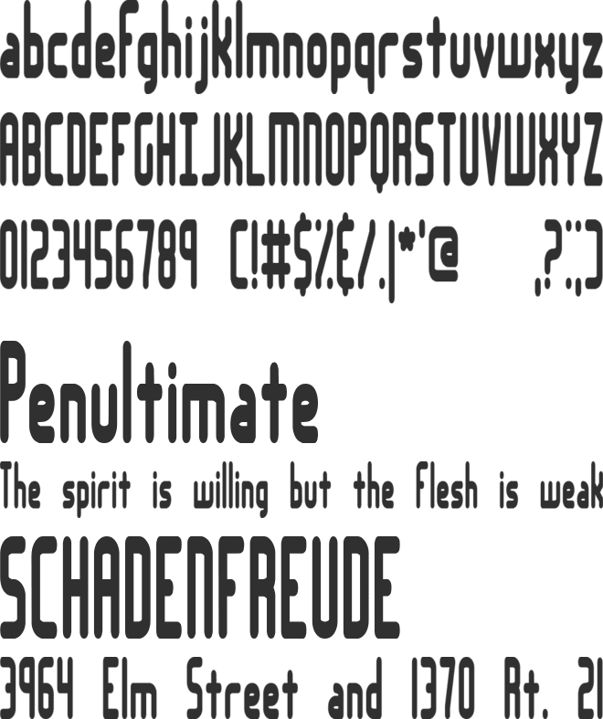 Lakeshore BRK font preview