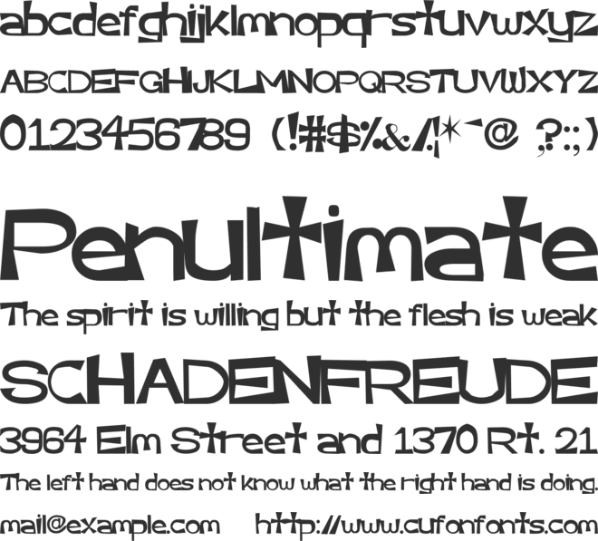 Very Assy font preview