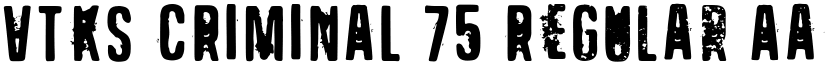 VTKS CRIMINAL 75 Regular font