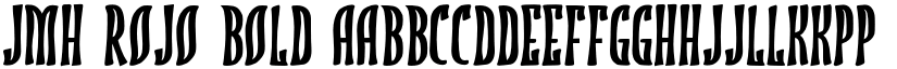 JMH ROJO Bold font