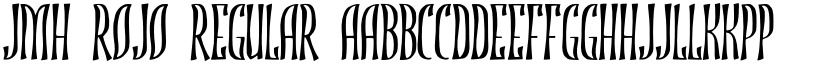 JMH ROJO Regular font