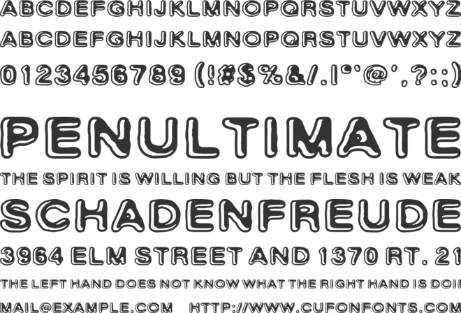 Skinny Zebra 2 font preview