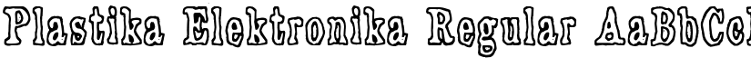 Plastika Elektronika Regular font